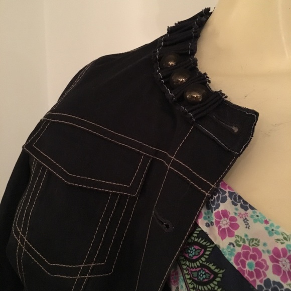 Tahari dark Denim 3/4 sleeve jacket size small. - Picture 5 of 8
